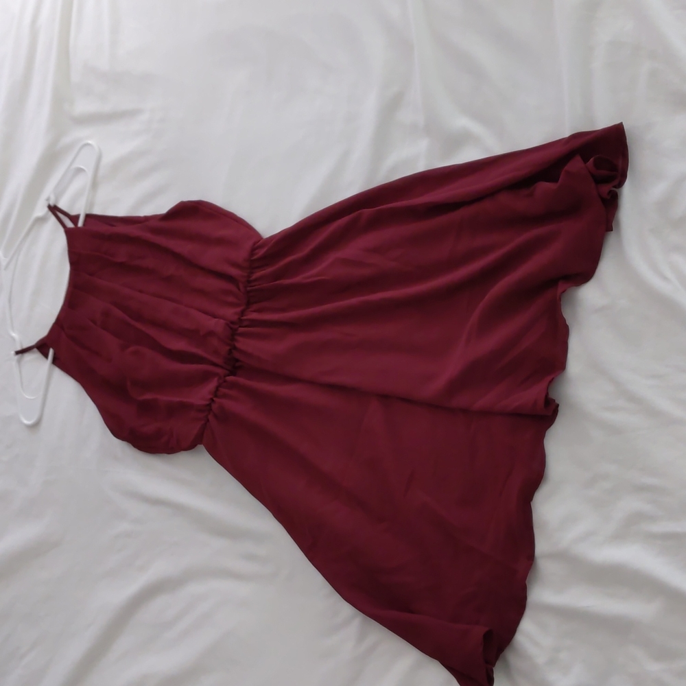 Lush, size small, burgundy dress